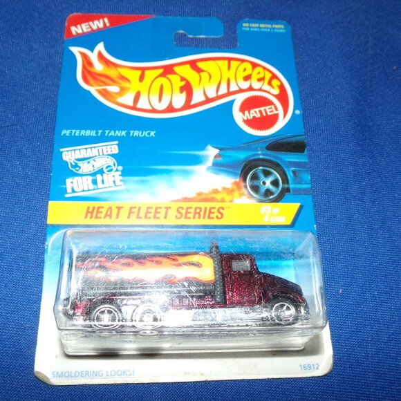 Vintage 1996 Hot Wheels Peterbilt Tank Truck Heat Fleet Series Collector #539 - Picture 2 of 4